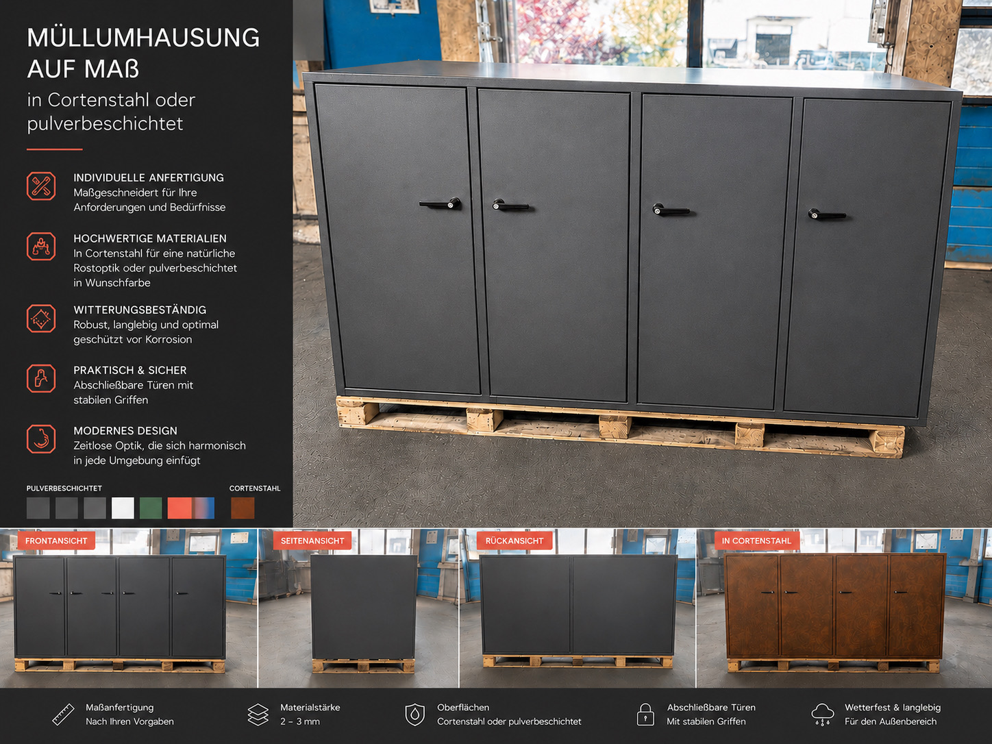 Müllumhausung auf Maß
